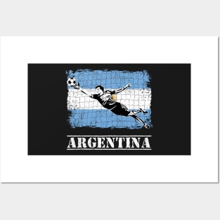 Argentina Soccer Supporter Goalkeeper Shirt Posters and Art